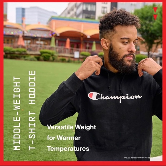 Champion Black Middleweight Hooded Long Sleeve Jersey Men's M - Picture 10 of 10